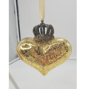 Crowned Heart Glass Ornament by A Gilded Life Silvestri